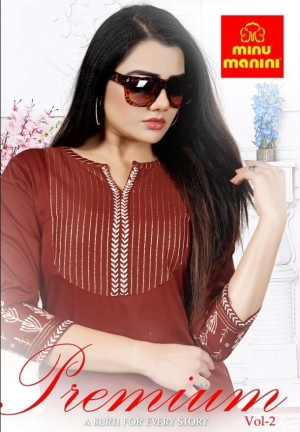 Biggest B2B Supplier of MINU MANINI Rayon Premium kurti